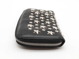 Jimmy Choo Black Leather Filipa Silver Star Stud Wallet Sd0626lzrde