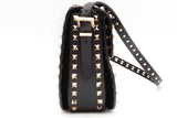 Valentino Garavani Rockstud Black Leather Crossbody Bag Eb0826rxzsa