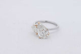 3.13cttw Lab Grown Pear Shaped Diamond Ring 14k Gold 3.3g Size 6.5 Eb0826scrsa