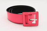 Saint Laurent Neon Pink Patent Leather Belt Size 70 Eb0126rxsa
