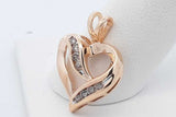 10k Yellow Gold Diamond Heart Pendant 2.2 Grams Eb0726lwrdu