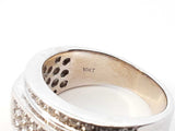 0.70 Cttw Diamond & 10k White Gold Pavé Band 8.2 Grams Size 7.5 Fw0826ocxdu