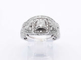1.18 Cttw Diamond & 14k White Gold Bridal Set 5 Grams Size 8 Fw0925rrxdu