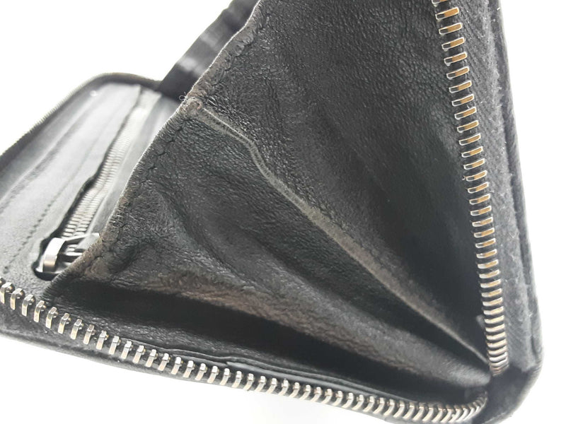 Bottega Veneta Intrecciato Black Green Leather Zippy Wallet Do0525cxde