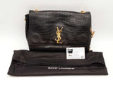 Saint Laurent Reversible Kate Croc Embossed Leather Shoulder Bag Sd1025llzxde