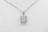 0.49ctw Diamond Pendant Necklace In 14k White Gold 2 Grams 18 Inch Eb1025oxzdu