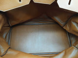 Hermes Birkin Hac 50 Gold Brown Clemence Brass Duffle Bag Vc0823lwrxzmia