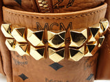 Mcm Mini Stark Side Studs Backpack In Cognac Visetos Coated Canvas Fw0126oexdu