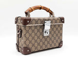 Gucci Bamboo Globe Trotter Vanity Case In Gg Supreme Coated Canvas Fw0826lxzdu