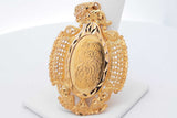 18k Yellow Gold Lady Fortuna Filigree Pendant 13.1 Grams Eb0526rcrsa