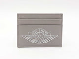 Christian Dior X Air Jordan Gray Pebbled Leather Card Holder Wallet Fw0725wzxdu