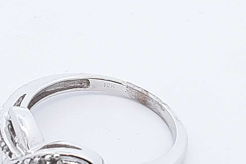 10k White Gold Diamond Infinity Wrapped Ring 2.7 Grams Size 6 Eb1025loxde