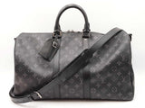 Louis Vuitton Keepall Bandoulière 45 Monogram Eclipse Coated Canvas Fw0725lzxzdu