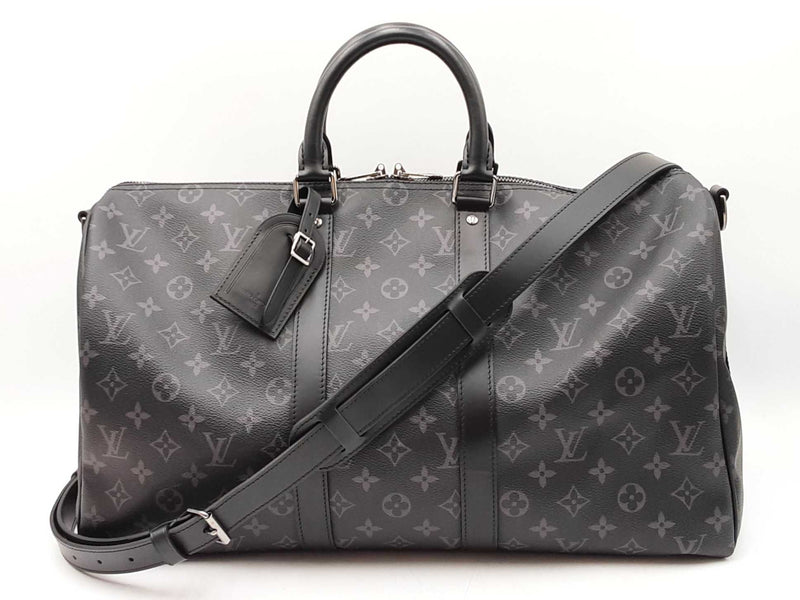 Louis Vuitton Keepall Bandoulière 45 Monogram Eclipse Coated Canvas Fw0725lzxzdu
