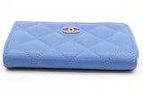 Chanel Blue Quilted Caviar Zip Coin Wallet Eb1125wcrde