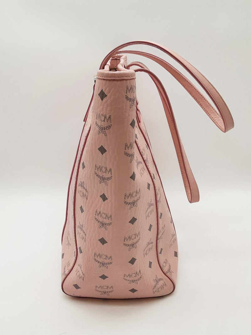 Mcm Toni Visetos Powder Pink Shopper Tote Bag Sd1025lrzde