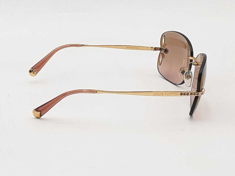 Louis Vuitton Lv Signature Metal Square Sunglasses Gold Aa1025ozxsa