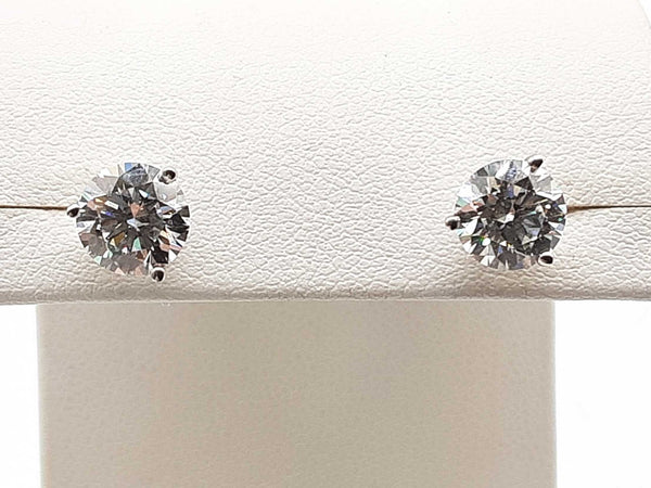 2.00 Cttw Lab Grown Diamonds 14k White Gold 1.1g Stud Earrings Do0723srxde