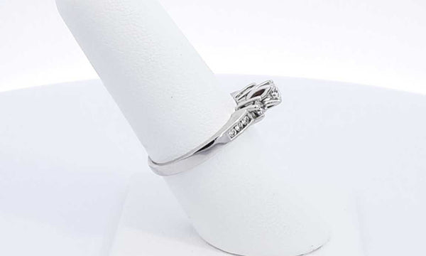 14k White Gold Diamond Ring 0.35ctw Size 6.75, 2.76 Grams Eblrxdu 144010022817