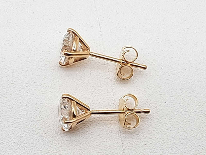 1.50 Cttw Lab Grown Diamonds 14k Yellow Gold 0.9g Stud Earrings Do0325oerde