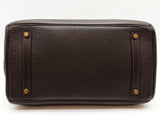 Hermes Birkin 35 Ebene Brown Clemence Gold Hardware Handbag Do0825sxzxde