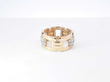 1.40 Cttw Diamond Chain Link Ring In 14k Yellow Gold 5.8 Gram Size 7 Fw0626irzdu