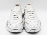 Dolce & Gabbana Daymaster Sneakers In White & Silver Leather Size Eu 39 Fw1025