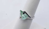 Strell 14k White Gold Teal Stone Ring Size 7, 3 Grams Eb0424lxzsa