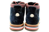 Moncler Blanche Navy Velvet Hiking Boots Size 37 Eb0924lxzdu