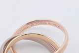 Cartier 18k Tricolor Gold Trinity Ring 5.7 Grams Size 48 Eb0326lxxzsa