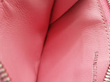 Balenciaga Powder Pink Grained Leather Flat Zipper Pouch Card Holder Do0426