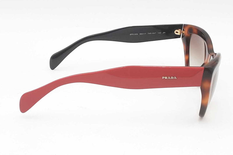 Prada Tortoise & Red Sunglasses Eb0824rxsa