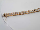 3.58cttw Diamond 18k Yellow Gold Tennis Bracelet 45 Grams 7 Inch Eb0626woxzsa