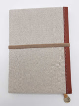 Miu Miu Beige Canvas Wide Ruled Notebook Do1225ocde