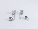 0.50 Cttw Diamond 14k White Gold Double Stud Earrings 0.80 Grams Aa0725ozxsa