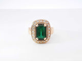 James Avery Heirloom Emerald & Diamond Ring In 18k Yellow Gold 9.5 Grams Size 6.25 Fw0726czxdu