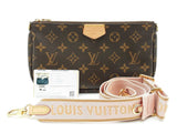 Louis Vuitton Pochette Accessoires In Monogram Canvas & Pink Strap Fw0326czxdu