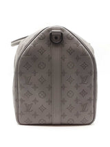 Louis Vuitton Monogram Shadow Keepall Bandoulière 50 In Anthracite Gray Leather Fw0826lzxzdu
