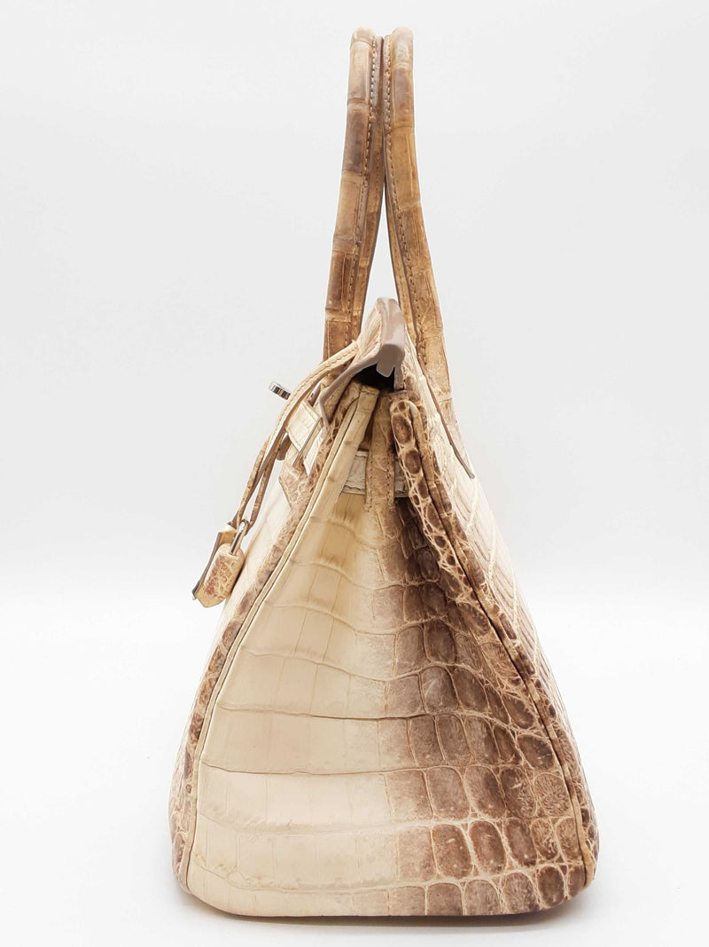 Hermes Birkin 30 Himalayan Beige Niloticus Croc Palladium Handbag Do1025crxzxde