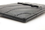 Ysl Saint Laurent Cassandre Black Leather Card Case Sd0726lrzdu