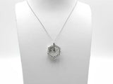 1.2 Dwt Diamond Pendant Chain Sterling Sliver Mk1225rzmia