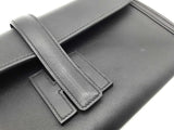 Hermes Jige Elan 29cm Black Box Calf Leather Clutch Do0526ixzde