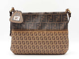 Fendi Messenger Bag In Two-tone Zucca & Zucchino Coated Canvas Fw0926lordu