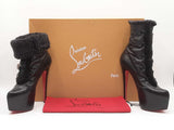 Christian Louboutin Oulanbator 160 Boots In Black Leather Size 37.5 Fw0226oxzdu