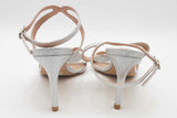 Stuart Weitzman Mariposa Glitter Leather Heels Size 7.5 Eb0526oxsa