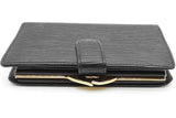 Louis Vuitton Black Epi Leather Viennois Wallet With Coin Pouch Eb0126lrxde