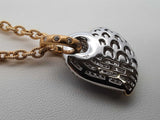 0.99 Cttw Diamond & Two-tone Gold Heart Pendant Necklace 22.6 Grams 20 Inch Fw0525rxzdu