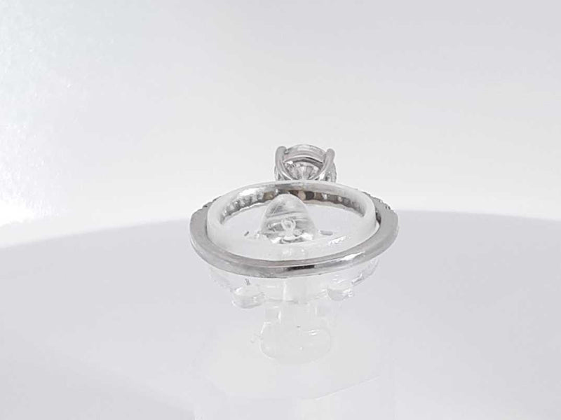 1 Cttw Center Round Diamond Ring 10k White Gold 1.7 Grams Size 5.5 Aa0425loirsa