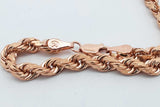 10k Rose Gold Rope Chain Necklace 22 Grams 20 Inch Eb0226exzsa