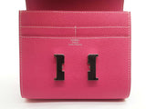 Hermes Constance Slim Rose Tyrien Pink Epsom Palladium Wallet Do0126wxzxde